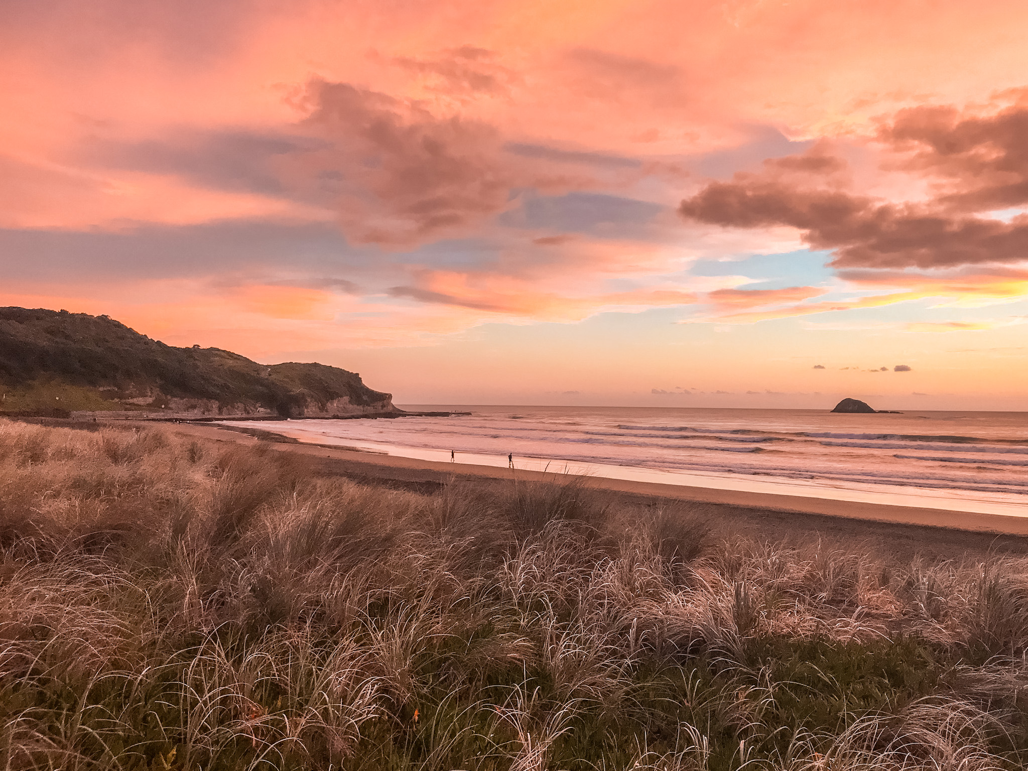Muriwai Beach Sunset New Zealand