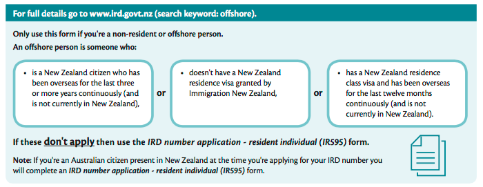 IRD New Zealand Tax Form