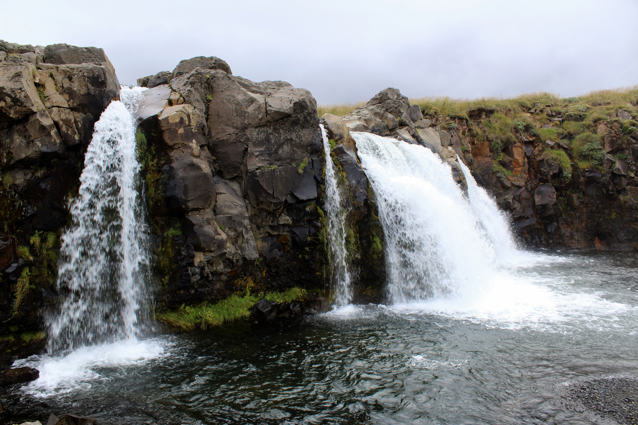Waterfall Iceland Roadside