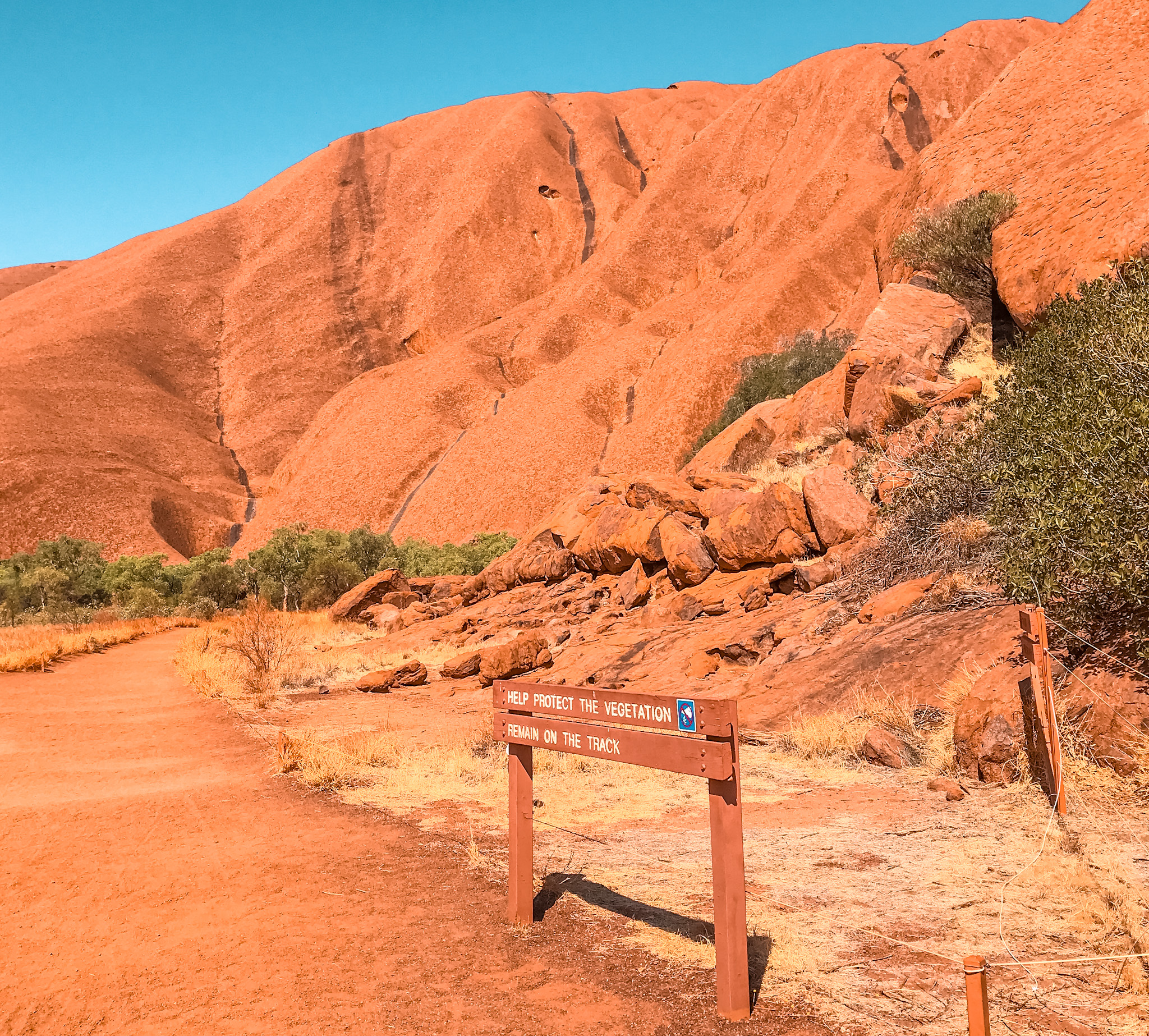 Uluru Base Walk Red Rock Australia Outback