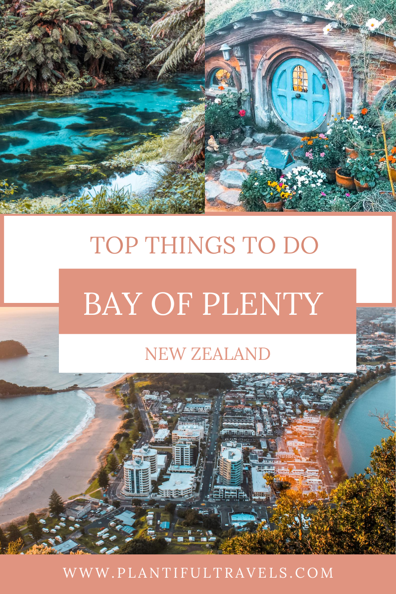 Looking for new travel destinations or thinking about a New Zealand vacation? The Bay of Plenty is one of the best places to road trip in New Zealand. Check out this Bay of Plenty destination guide. Top Things To Do in the Bay of Plenty Region #NewZealand #TravelGuide #TravelDestinations #BayofPlenty #NorthIsland / Tauranga / Mount Maunganui / Rotorua / Hobbiton / New Zealand Guide / Bay of Plenty Guide / Best Things To do Bay of Plenty