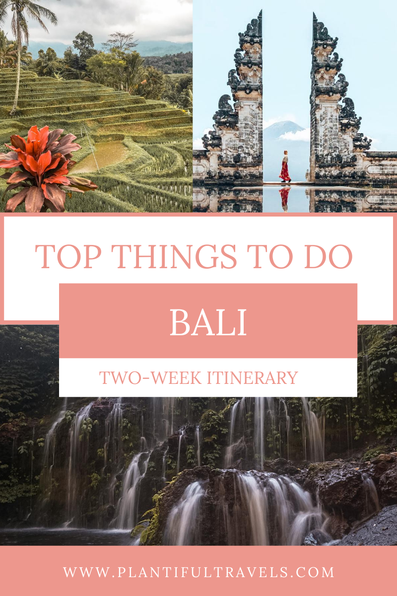 The ultimate guide to travel Bali. A perfect two-week itinerary on top things to do including my favorite spots and ultimate travel tips! #Bali | Bali things to do | Bali travel guide | where to stay in Bali | Bali vacation | Bali hotels 