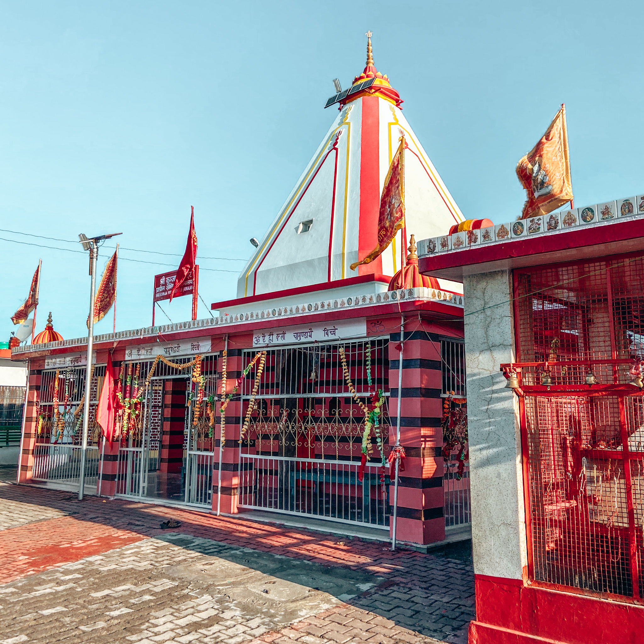 Indian Temple Red White